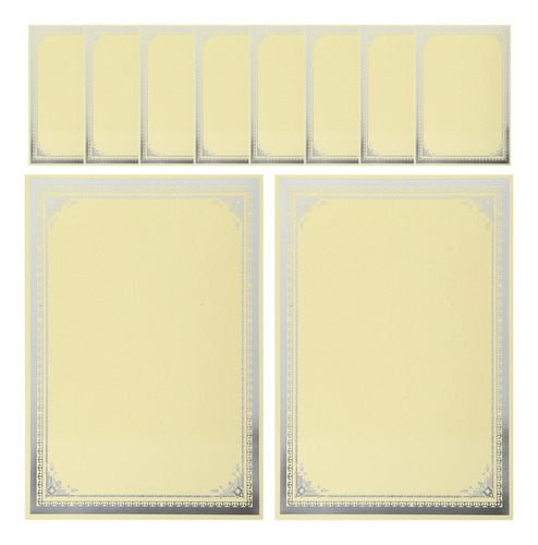 10 Hojas De Papel De Certificado De Honor En Blanco Para Dip