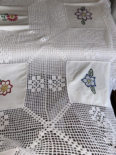Mantel Rectangular De Cochet (tejido) (Usado)