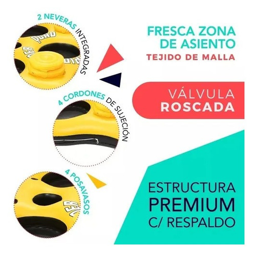 Sillon Inflable Bestway Isla Rapid Rider Pileta 4 Personas