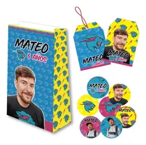 Comprar Kit Imprimible Personalizado Cumple Candy Mr Beast  Youtuber