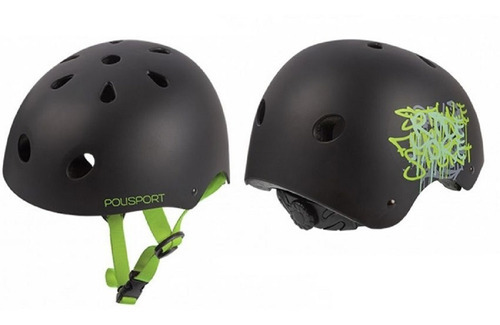 Casco Bici Urban Radical Polisport (53 - 55cm) Negro Grafiti Tamaño del casco S