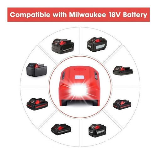 Fuente De Poder De 150w M18 Top-off For Milwaukee 2846-20 K1