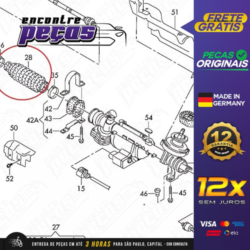 Coifa Da Direcao Golf 2.0 Gti 230cv 2004-2009 Original