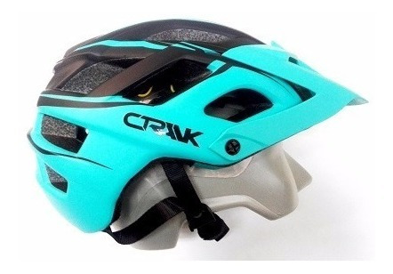 Casco De Bicicletas Enduro Crank Kpra Cyan Black  