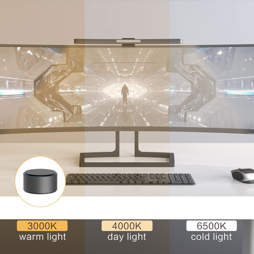 Barra De Luz Do Monitor Onway Curved Com Escurecimento Autom