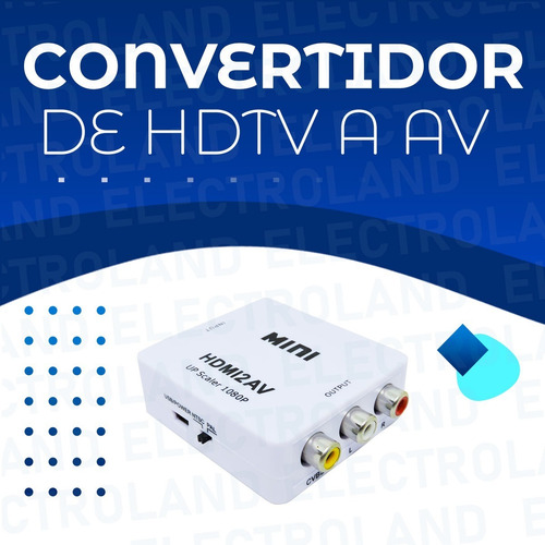 Imagen 2 de 10 de Conversor Adaptador Hdtv A Rca Av Audio Vídeo Full Hd Tv Led