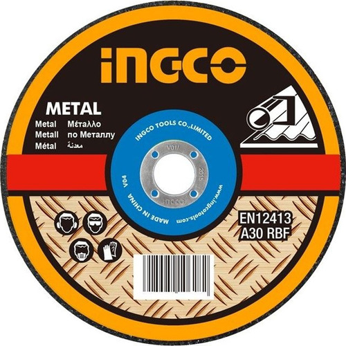 Disco Abrasivo Corte Metal 9  X 1.6mm Centro Plano Ingco  Pa