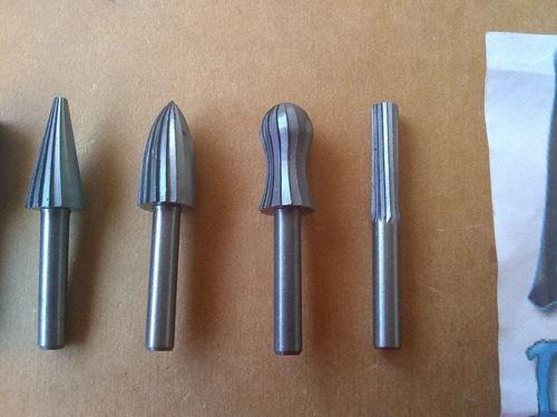 Fresa Acero Hcs 1/4 Tallar Pulir Madera Aluminio 12mm Unidad