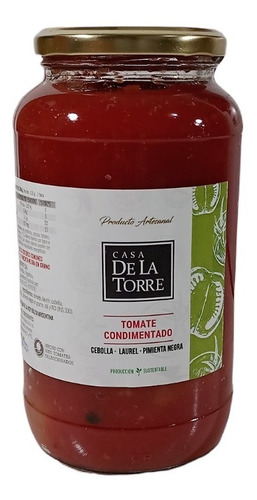 Tomate Entero Pelado Condimentado  Casa De La Torre 