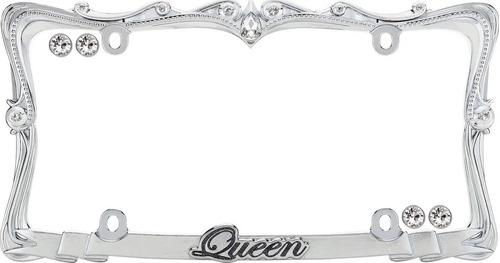 Porta Placas De Acero Diseño Queen 12 X 7 Pulgadas 22630