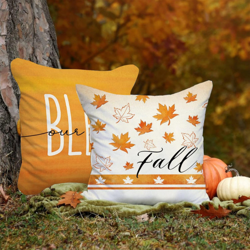 Fall Maple Leaf Decorative Throw Pillow Covers 18 X 18 S Cci