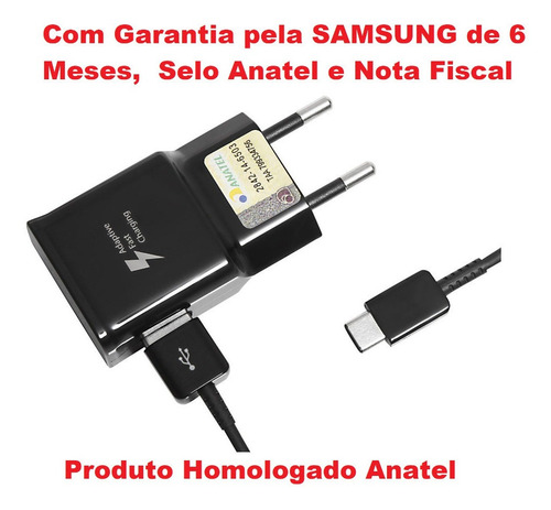 Carregador Original Samsung Turbo Tipo C A20 A30 A50 A70 A80