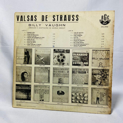 Disco Vinil Lp Billy Vaughn Valsas De Strauss - Usado (Usado)