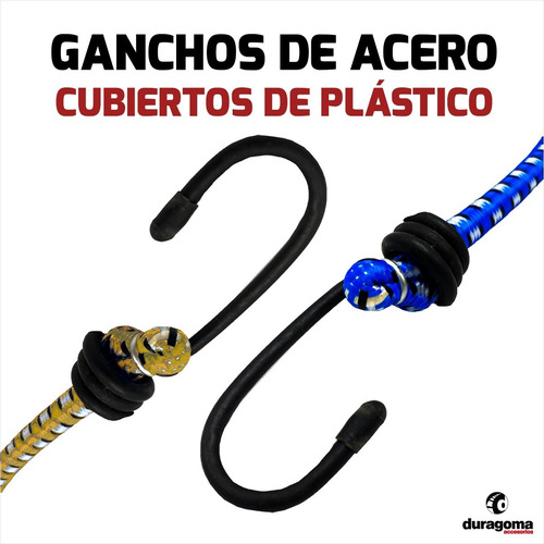 Imagen 4 de 9 de Zuncho Tensor Elastico 1m Reforzado Paquetes Moto Auto