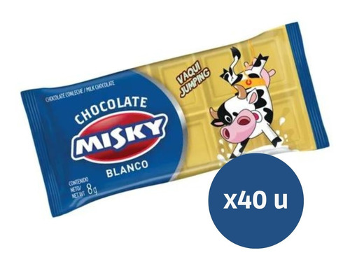 Chocolatin Misky 8 Grms X 40 Unidades * Ideal Candy Bar *