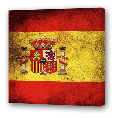 Cuadro 45x45cm Bandera España Madre Española La Roja P2