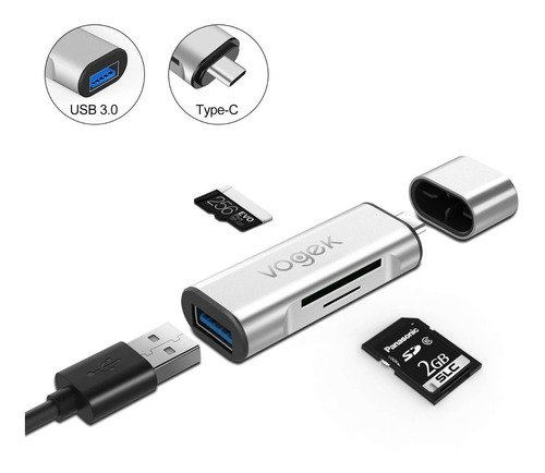 Lector De Memoria - Usb-c Otg Usb 3.0 Micro Sd / Sd - Mac Pc