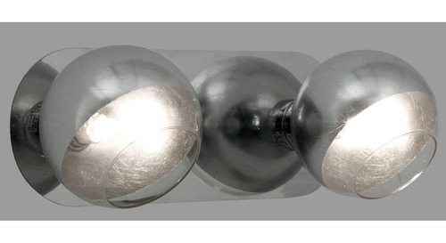 Aplique 1 Luz Plata Cuotas G9 Cromo Vidrio Baño Moderno