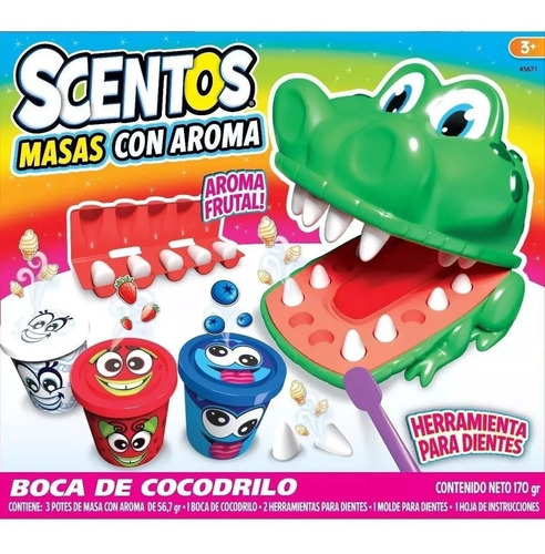 Playset Scentos Boca De Cocodrilo Dentista Masas Con Aroma