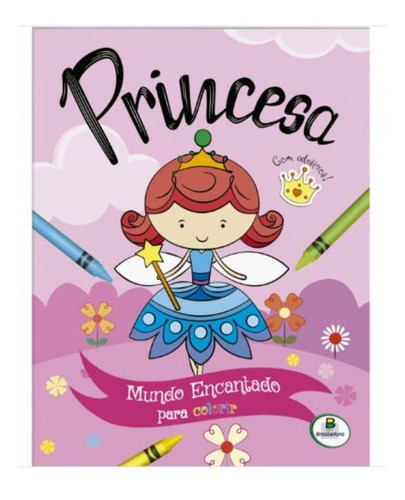 Livro Para Pintar Com Adesivos Mundo Encantado Princesas