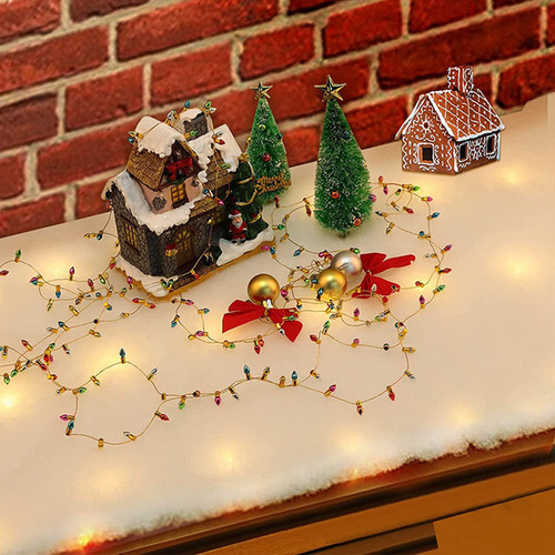Manta De Nieve Con Iluminación Artificial Decorativa De 70,8