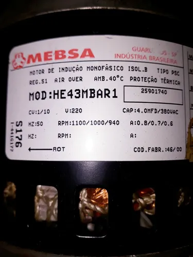 Motor Mebsa He43mbar1 25901740 Carrier Surrey 42lsa Usa 48 (Usado)