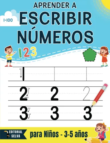 Libro: Aprender A Escribir Números Para Niños: Números De...