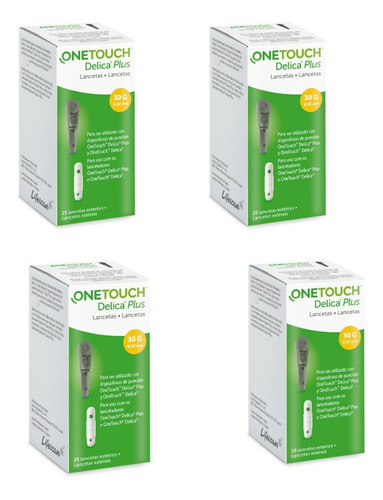 Lancetas Punzones Estériles Onetouch Delica Plus X 100