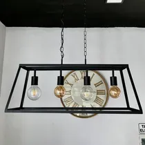 Comprar Lampara Colgante Araña Hierro Industrial 4 Luces Cod 128