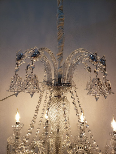 Lustre Cristal Legítimo K9 10 Braços Transparente 1186-10t