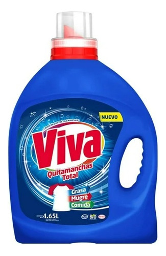 Detergente Líquido Viva Regular Quitamanchas Total 4.65 L