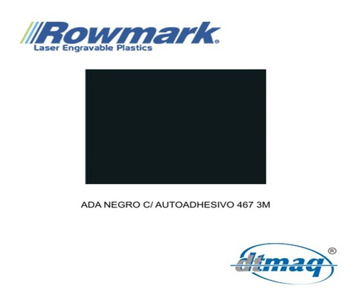 Plancha Bicapa Laserable Rowmark Ada Adhesivo Negro 120x60