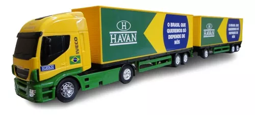 Caminhao Brinquedo Iveco S Way Hi Way Bau Dolly 9 Eixo Carga