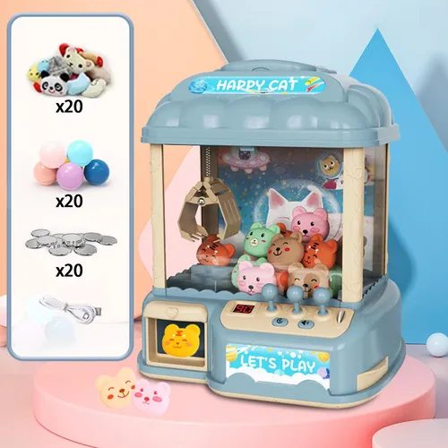 Mini Máquina Expendedora Claw Machine Arcade Game Blue 20 Do