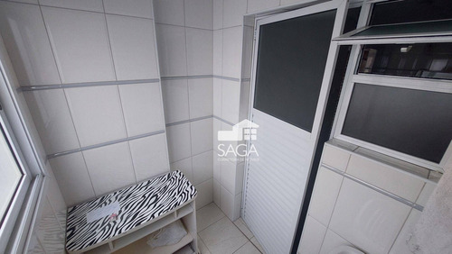 Imagem 15 de 30 de Vista Para O Mar! Mobiliado! Apartamento Com 2 Dormitórios À Venda, 85 M² Por R$ 435.000 - Vila Guilhermina - Praia Grande/sp - Ap4494