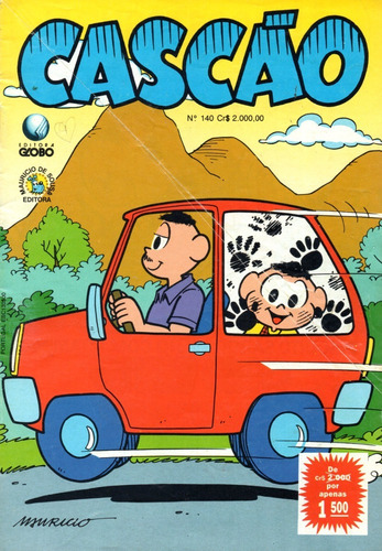 Cascão N° 140 - 36 Páginas - Em Português - Editora Globo - Formato 13 X 19 - Capa Mole - 1992 - Bonellihq Cx177 E23