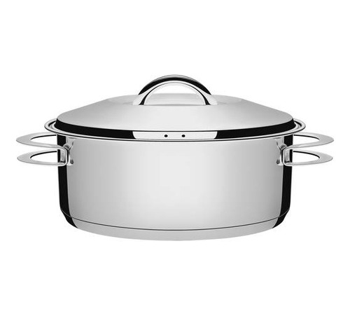 Cacarola Solar Rasa Em Aco Inox 20 Cm