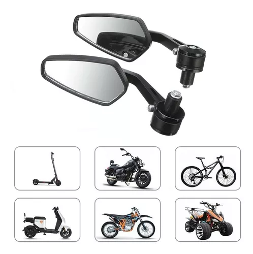  HSSM Espejo retrovisor universal para moto de motocross, parte  de motocross, todoterreno, motocicleta, motocicleta, espejos, 0.394 in,  0.315 in : Automotriz