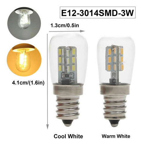 10 Uds E14 Led Mini 3w Refrigerador/refrigerador Bombilla