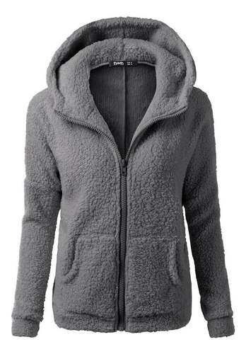Abrigo De Piel Largo Con Capucha Para Mujer De Talla Grande