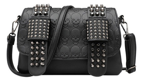 Bolso De Hombro Con Cadena En Forma De Calavera Con Rem [u]