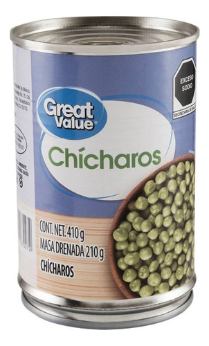 3 Pza Chícharos Great Value 410 G