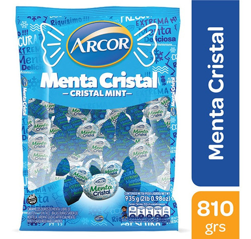 Oferta! Caramelos Menta Cristal Arcor 810g (180u) Sin Tacc