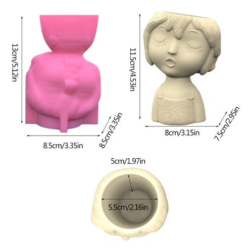 Doll Flower Pot Silicone Mould For Succulent Plants Unique P