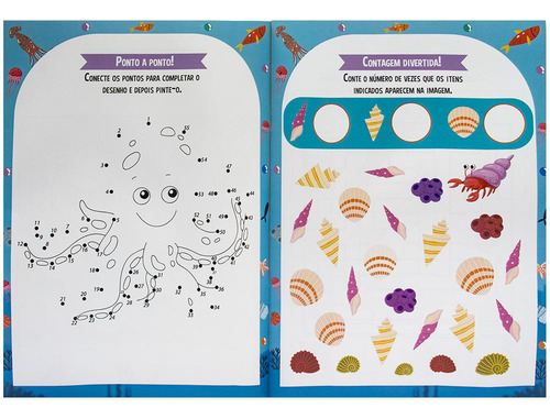 Aventuras Com Borrachas - Colorir & Atividades: Oceano, De Brijbasi Art Press Ltd. Editorial Brasileitura, Capa Mole, Edição 1 Em Português, 2024