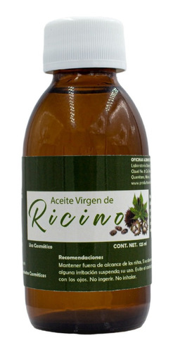 Aceite De Ricino Virgen Puro Pestañas Piel (125 Ml)