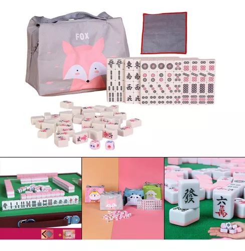 Jogos tradicionais chineses de Mahjong, jogo de tabuleiro portátil da  viagem da mão para reuniões da festa