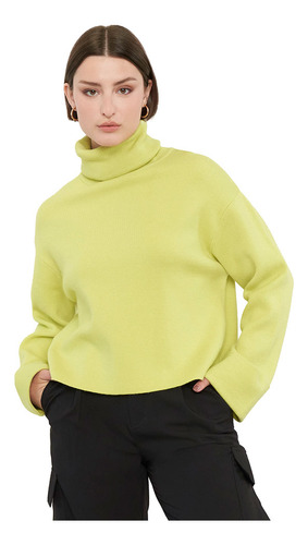 Sweater Mujer Cuello Tortuga Lima Corona