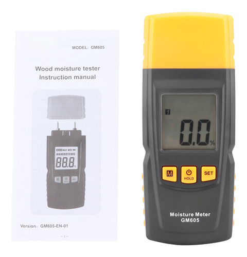 Detector De Humedad Ligero Gm605 Tipo Aguja De Madera