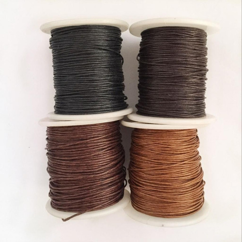 Imagen 7 de 11 de 4 Rolls 80 Meters 1mm Waxed Cotton Cords Thread For Diy Brac